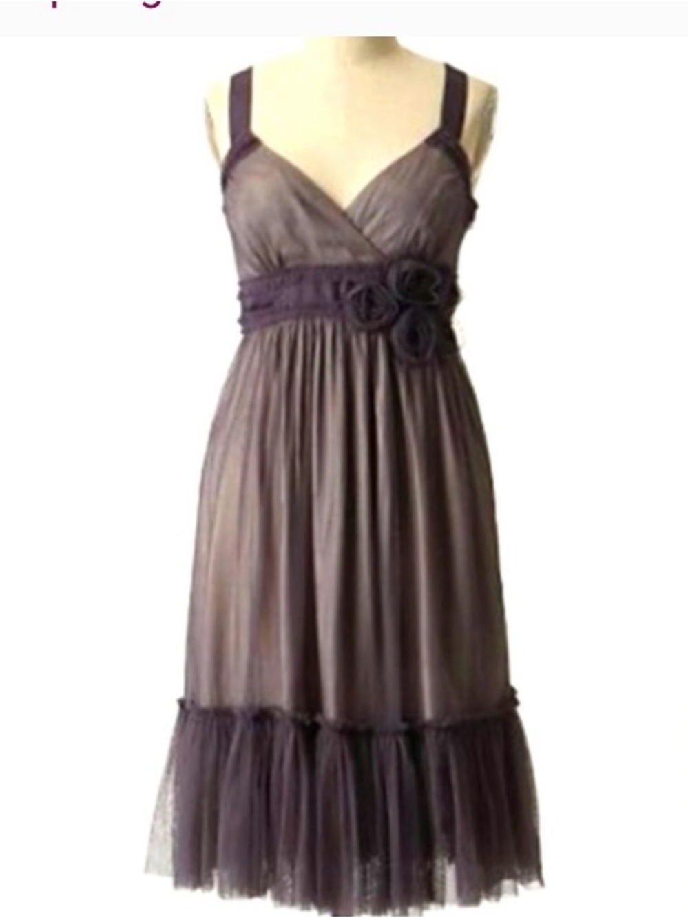 Anthropologie Lavender-Purple Empire Midi Dress